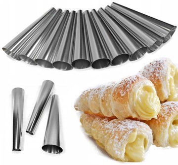 FOREMKI RURKI KOMPLET 10SZT DO CIASTEK RUREK 9CM