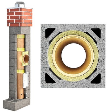 KOMPLETNY CERAMICZNY SYSTEM KOMINOWY 4M FI 200 / KOMIN PEKABET