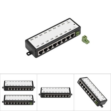 8 channel poe power supply module poe injector ethernet adapter for ip cam