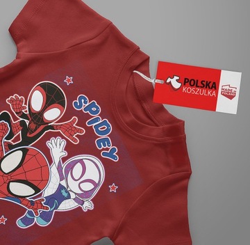 KOSZULKA DZIECIĘCA T-SHIRT DLA DZIECKA SPIDEY I SUPER-KUMPLE 128 JAKOŚĆ