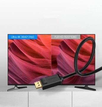 Кабель DisplayPort-DisplayPort UGREEN 4K 3D 3м