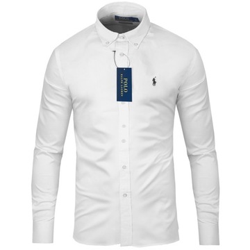 Koszula Polo Ralph Lauren Męska M-XXL SLIM FIT Biała Roz.XL