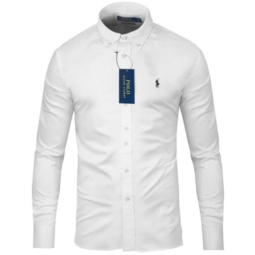 Koszula Polo Ralph Lauren Męska M-XXL SLIM FIT Biała Roz.XXL