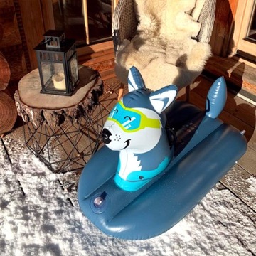 СЛАЙД - надувные сани для снега - Собака Хаски