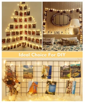 ЗАЖИМЫ ДЛЯ ФОТО ПРЯЖКИ ЦВЕТНЫЕ СВЕТОДИОДНЫЕ ПОДСВЕТКИ 20 ЗАЖИМОВ ГИРЛЯНДОВЫЕ УКРАШЕНИЯ