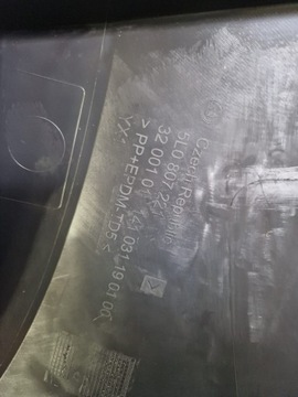 NÁRAZNÍK LEM NÁRAZNÍKU 5L0807221 SKODA YETI PŘEDNÍ