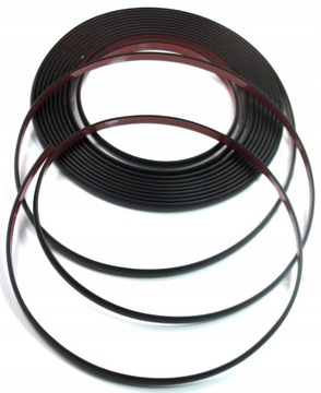 ДЕКОРАТИВНАЯ ЛЕНТА ЧЕРНАЯ РЕЗИНОВАЯ боковая 12мм х 8м