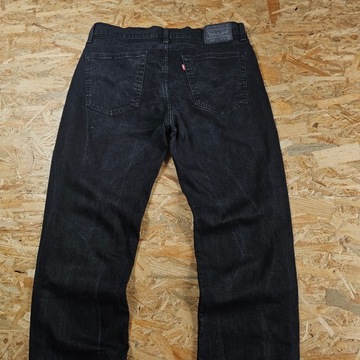 Spodnie Jeansowe LEVIS 514 Proste Męskie Jeans Dżins Denim Czarne 36x32