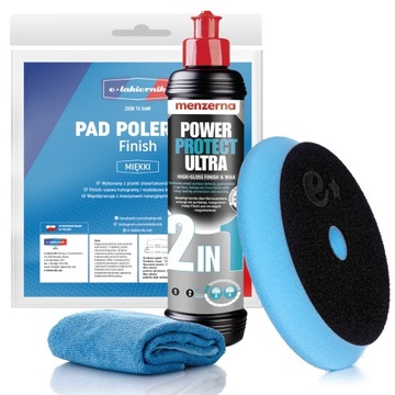 Pasta Polerska z Woskiem Menzerna PPU 2w1 + Pad Polerski Finish Mikrofibra