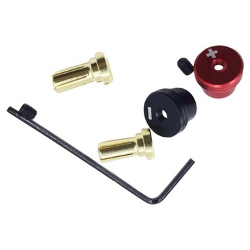2x Adapter złącza męskiego Części zamienne Czerwony i czarny RC Banan 4,0