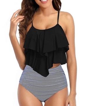 STRÓJ KĄPIELOWY DWUCZĘŚCIOWY WYSOKI STAN MODELUJĄCY BIKINI WYSOKI STAN BOHO