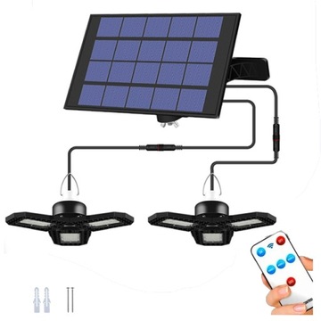 2x Żyrandol Lampa Solarna ŻARÓWKA Ogrodowa 60 LED