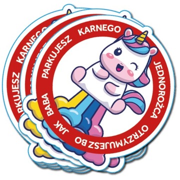 NAKLEJKI KARNE parkujesz jak baba wodoodporne 50