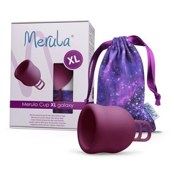 Duży kubeczek menstruacyjny, XL, pojemny: 50ml, kolor: fioletowy, Merula