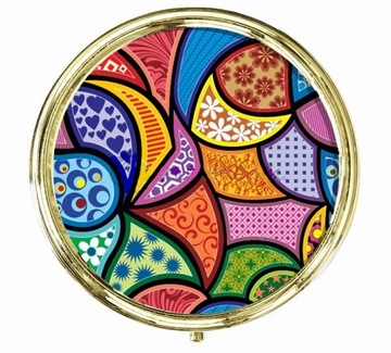 КРУГЛОЕ МЕТАЛЛИЧЕСКОЕ КАРМАННОЕ ЗЕРКАЛО С ЗАЖИМОМ