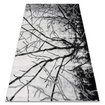 STYLOWY DYWAN 120x170 cm DRZEWO srebrny #AF654