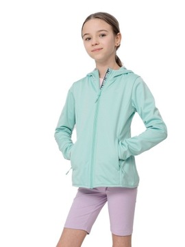 4F Kurtka Dziewczęca Softshell HJL22-JSFD001-47S Miętowa 152 cm.