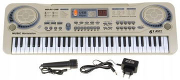 Pianinko dla dzieci Organy z mikrofonem MQ-811USB