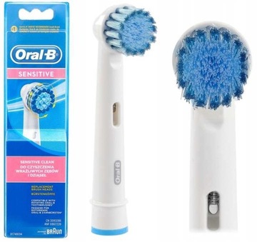 1x KOŃCÓWKA ORYGINALNA ORAL-B SENSITIVE CLEAN DELIKATNA BIAŁA