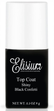 ELISIUM TOP COAT SHINY BLACK CONFETTI