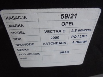 KAPOTA OPEL VECTRA B BARVA L385