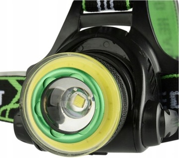 LATARKA CZOŁOWA LED CZOŁÓWKA XML T6 RING COB ZOOM 800M