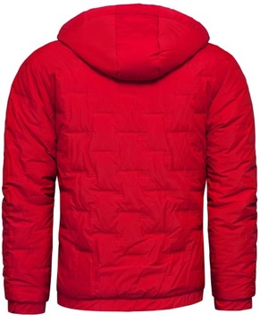 КУРТКА МУЖСКАЯ С КАПЮШОНОМ, КРАСНАЯ, размер L
