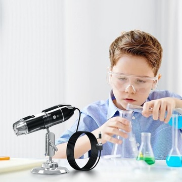 MIKROSKOP CYFROWY 1600x 3M 8LED 3w1 USB PRZEWÓD 1,5M STATYW ANDROID PC APP