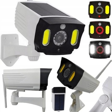 LAMPA SOLARNA ATRAPA KAMERY 2W1 CZUJNIK RUCHU 20W