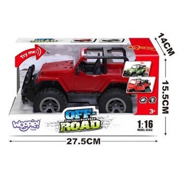 ВНЕДОРОЖНИК КРАСНЫЙ ДЖИП АВТОМОБИЛЬ ИГРУШКА ЗВУК ФОНАРИ ВУПИ