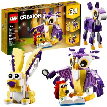 LEGO Creator 3 w 1 31125 Fantastyczne leśne stworzenia