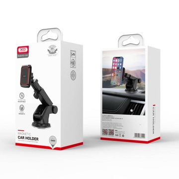XO Магнитный автомобильный держатель для телефона с черными пластинами