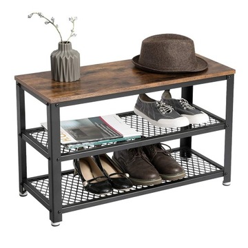 Szafka na Buty z Siedziskiem Industrialna Loft