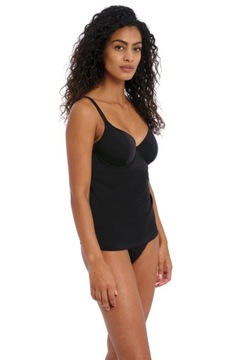 32FF / 70H Freya Jewel Cove plain black tankini koszulka kąpielowa