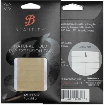 Dwustronna taśma Klej Paseczki Przedłużanie Włosów BEAUTIFY NATURAL HOLD