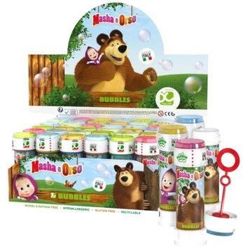 Bańki mydlane display 36szt 60 ml Masza niedźwiedź