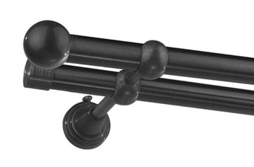 Карниз металлический, диаметр 19, двойной, 380 см, без крестовин.