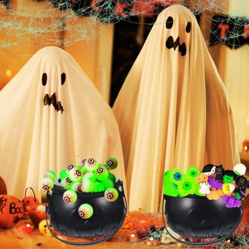 КОРЗИНКА СЛАДКИЙ CAULDEL С 23 АКСЕССУАРАМИ СКВИТ ШАРИКИ ГЛАЗА ПАУТИНКА 24 ЧАСА