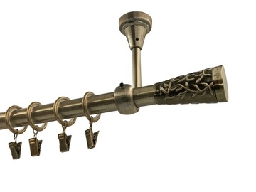 МЕТАЛЛИЧЕСКИЙ ПОТОЛОЧНЫЙ КАРДИНС 19мм МИКС выбор КОНЦОВ ЗОЛОТО АНТИЧ 300см оцинкованный