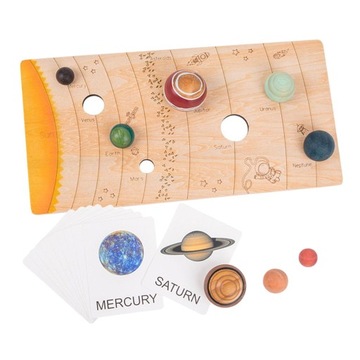 Деревянные планеты-головоломки, игрушки для раннего образования
