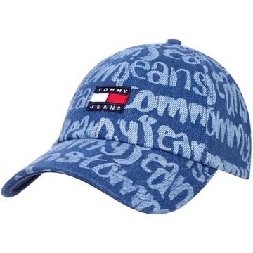 TOMMY HILFIGER CZAPKA Z DASZKIEM HERITAGE JEANSOWA