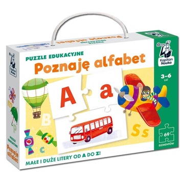 PUZZLE EDUKACYJNE POZNAJĘ ALFABET UKŁADANKA DLA DZIECI 3+