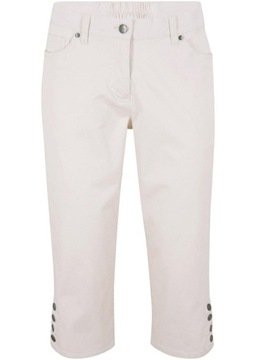 BAWEŁNIANE SPODNIE CAPRI 3/4 R 50
