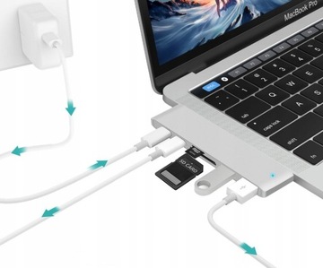 Адаптер HUB 7in1 USB-C HDMI 4K SD Macbook Pro / Air