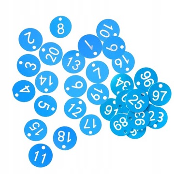 100x переносная бирка с номером 1-100 для ключей