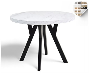 Rozkładany stół okrągły 90 /190 cm loft KOLORY