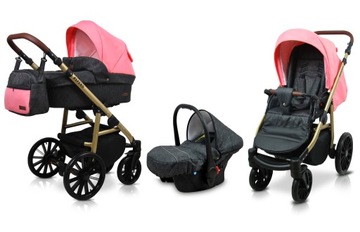BabyLux Wózek 3w1 dziecięcy spacerówka ASPERO ALU