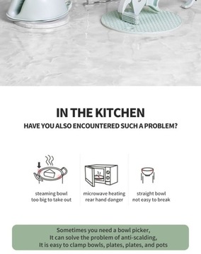 Anti-Scald Bowl Holder Pot Gripper Tray Clip Bowl