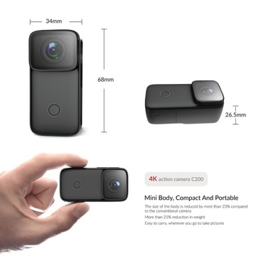 SJCAM C200 4K Mini WiFi экшн-камера с