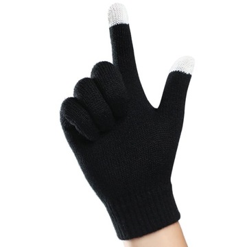 МУЖСКИЕ ЖЕНСКИЕ ПЕРЧАТКИ ЗИМНИЕ ИЗОЛИРОВАННЫЕ ДЛЯ СЕНСОРНОГО ТЕЛЕФОНА, ЧЕРНЫЕ